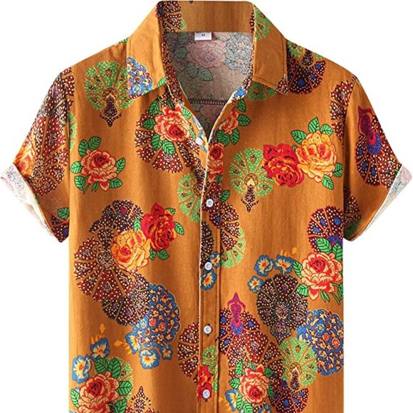 Men's Fashionable Hawaiian Style Shirt - Picture 1 of 5
